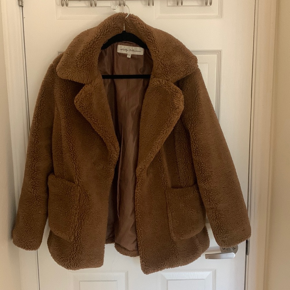 Brown teddy jacket